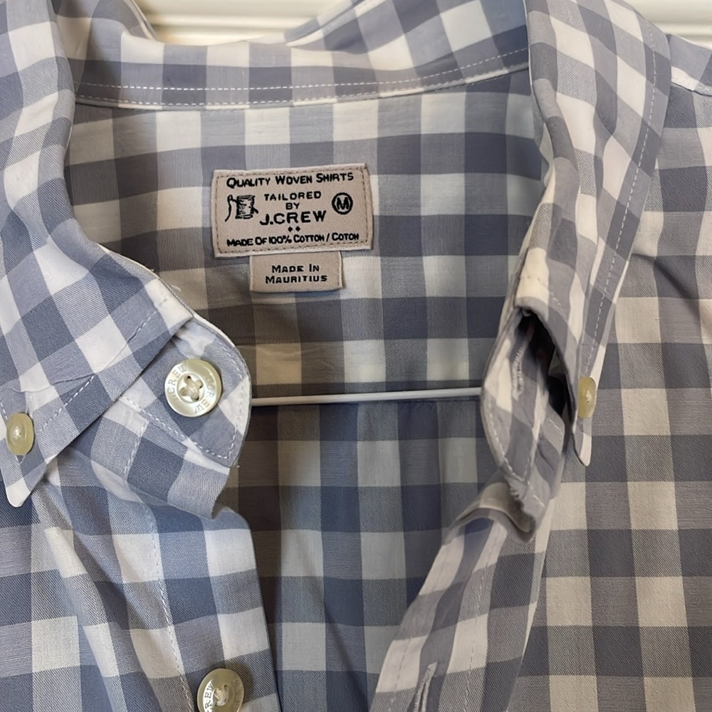 J Crew Cotton Gingham Button Down - image 2